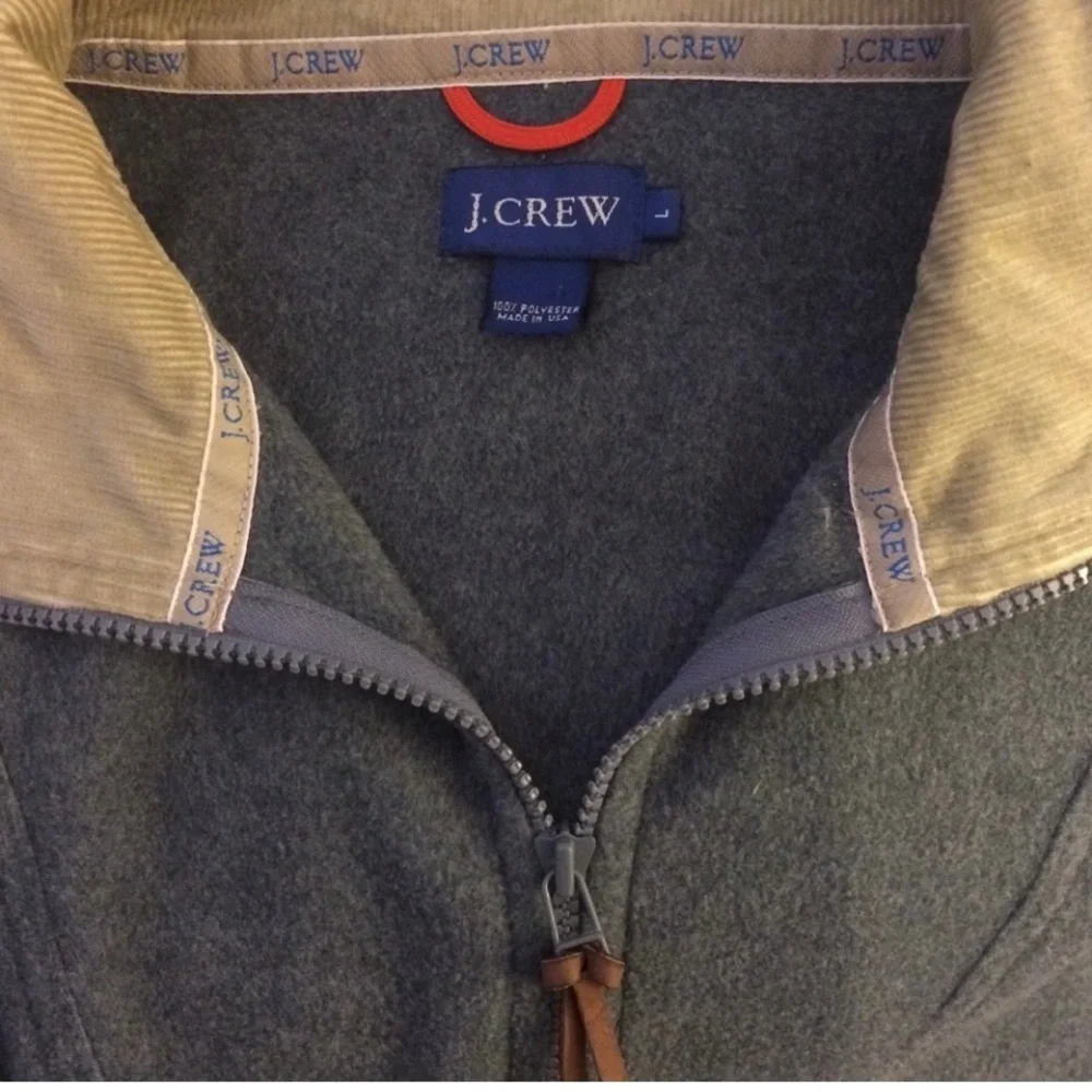 J. CREW Sweater 1/4 Zipper Pullover, gray